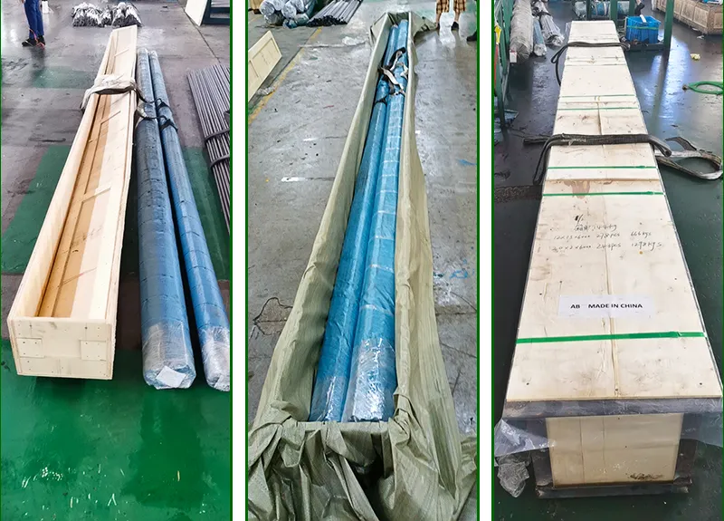 wooden box packaging for hydraulic carbon seamless steel pipes