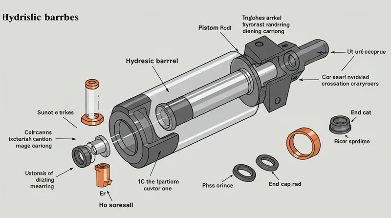 hydraulic cylinder Components Drawing